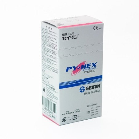 Seirin® New Pyonex (100 pcs/boîte) Aiguilles à demeure 0.2 x 1.5 mm